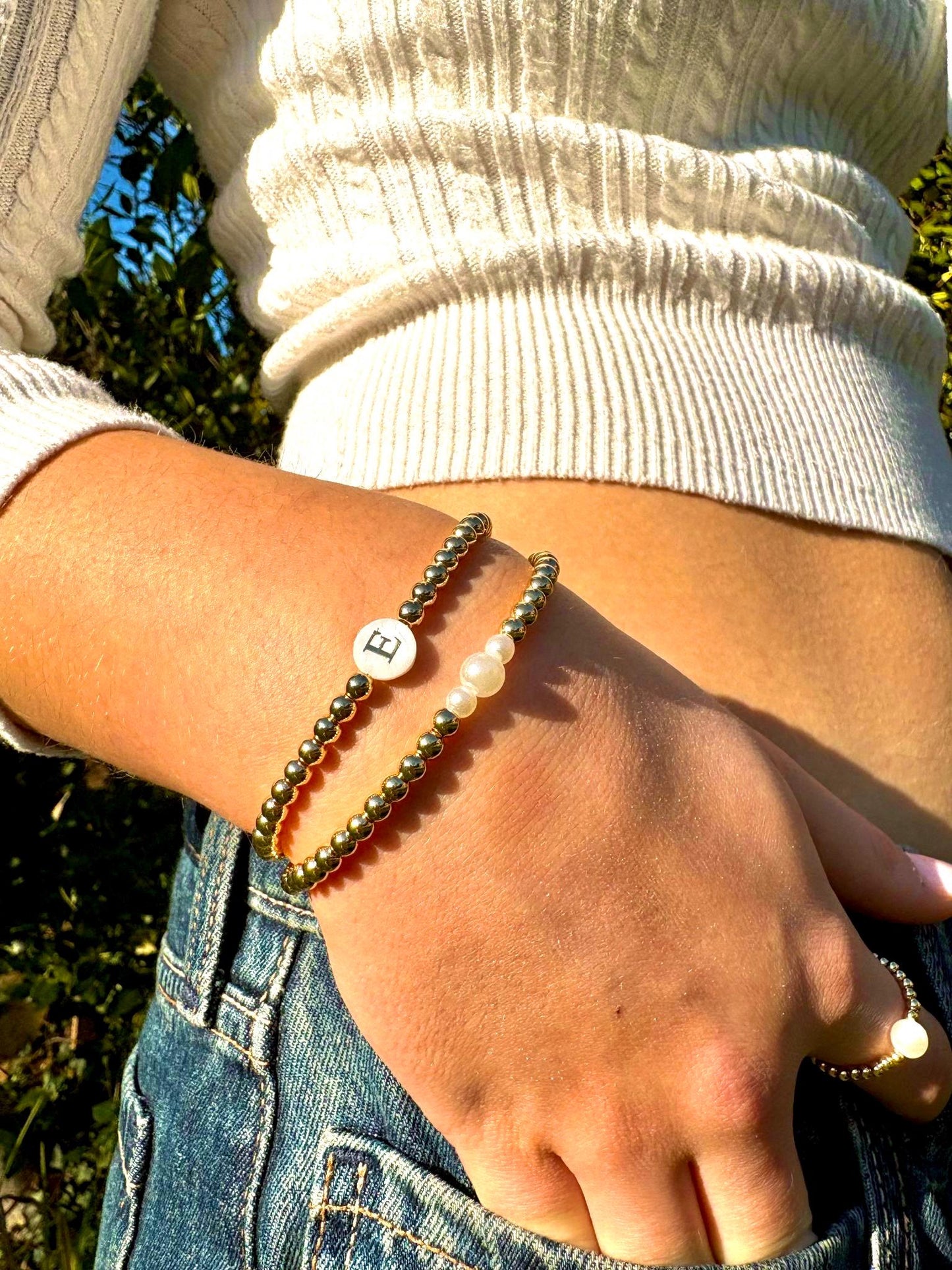 Faux Pearl Trilogy Bracelet