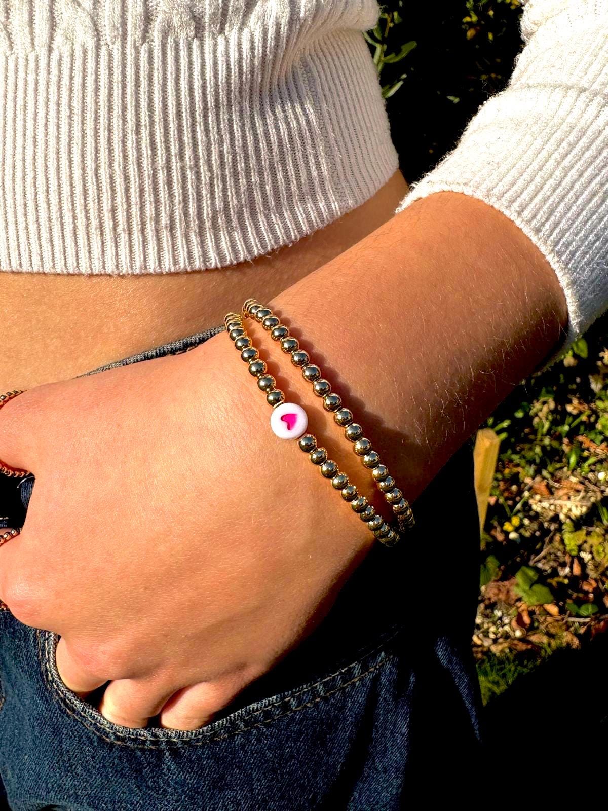 Love Heart Gold Bracelet Multiple Colours