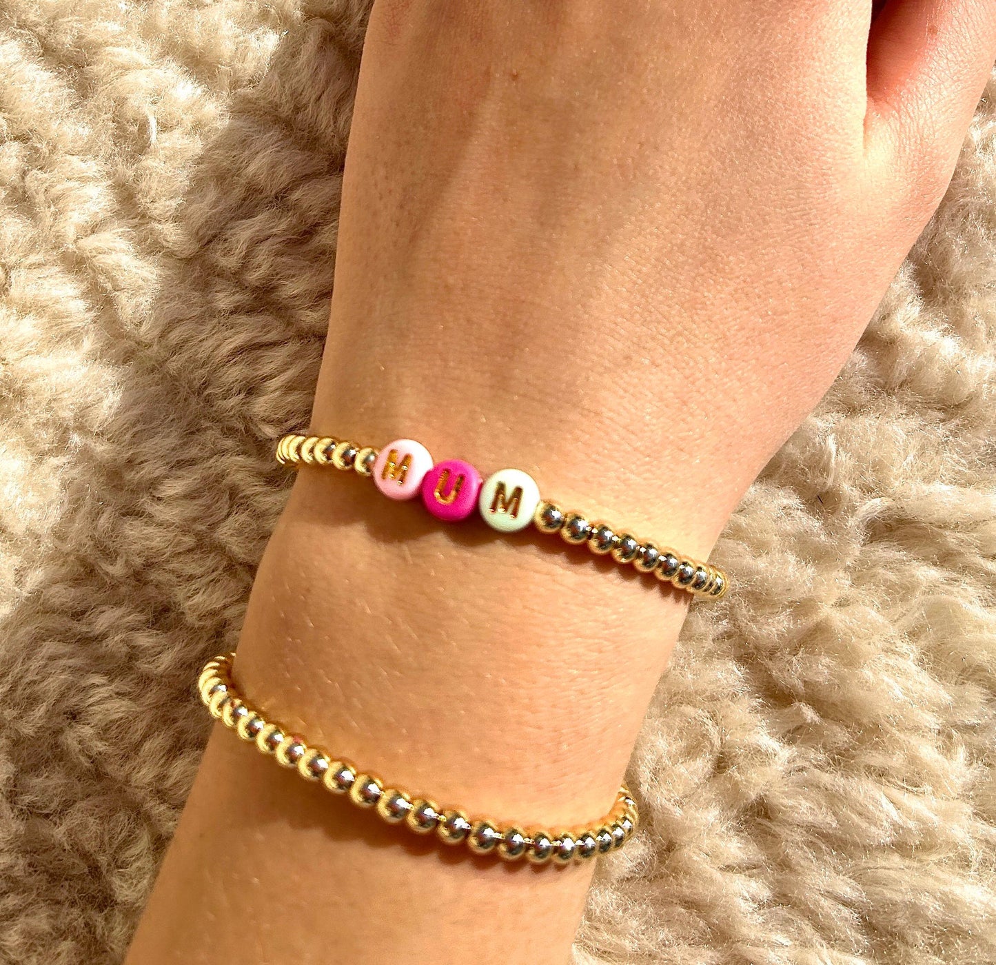 Personalised Mixed Coloured Bead Bracelet