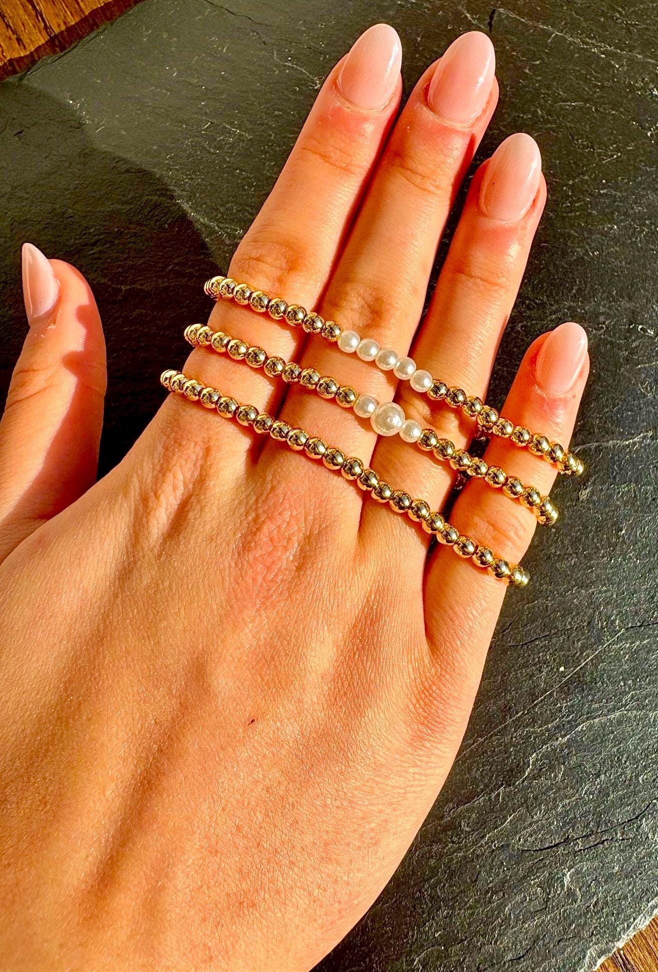 Faux Pearl Trilogy Bracelet