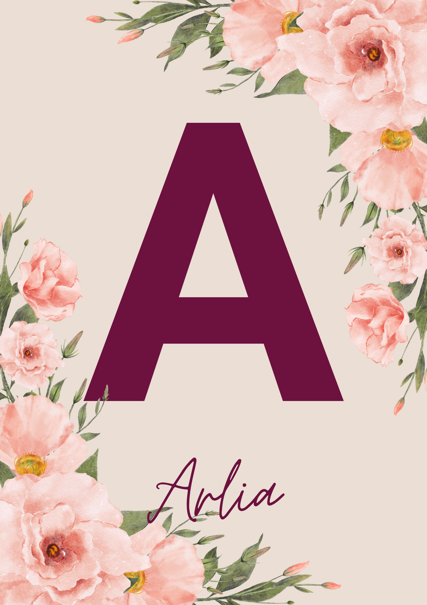 Floral Name Personalisation