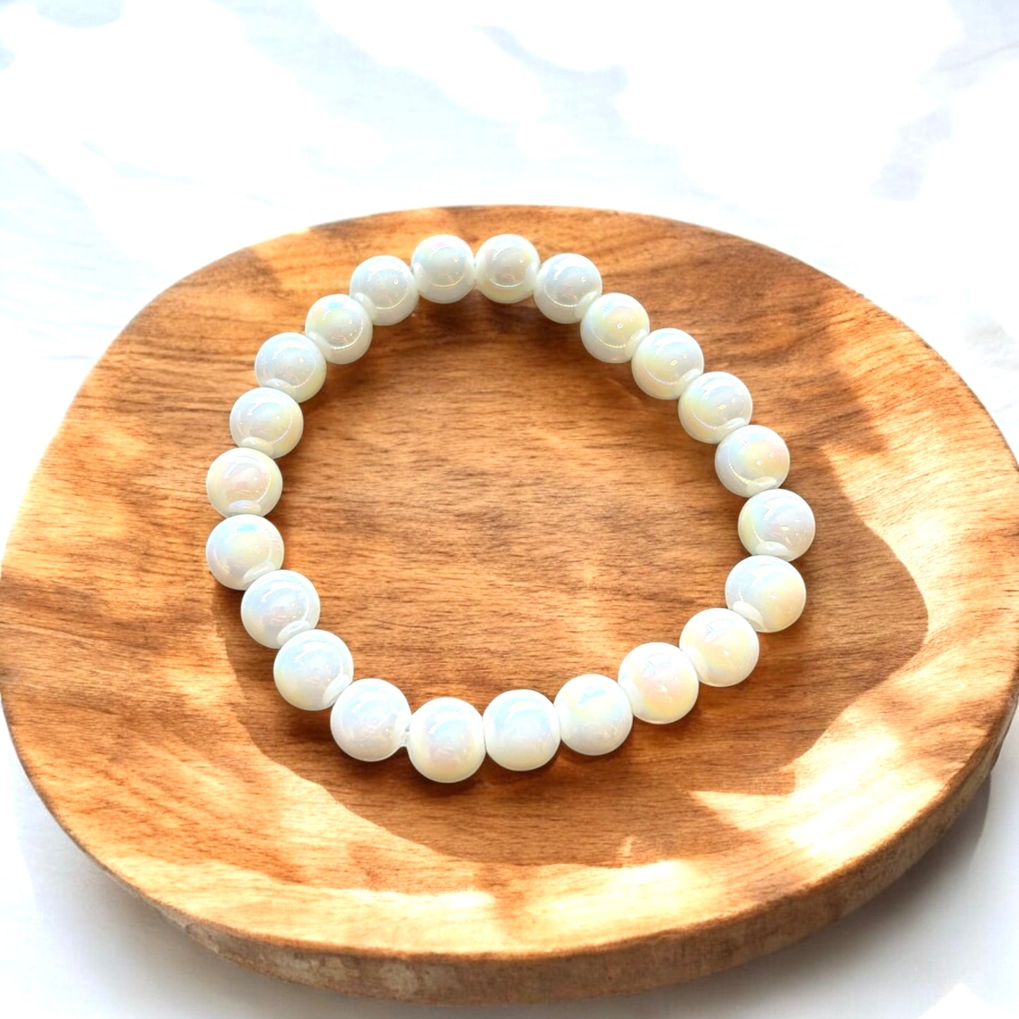 Pearlescent Bead Bracelet