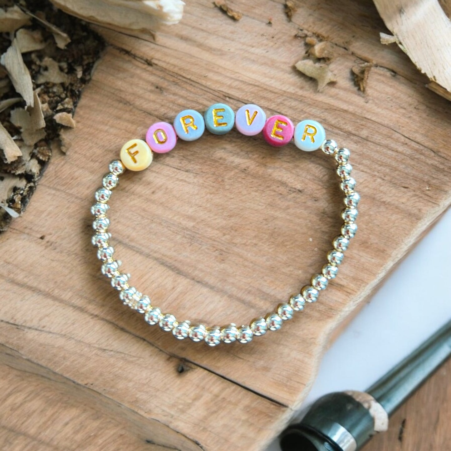 Personalised Mixed Coloured Bead Bracelet