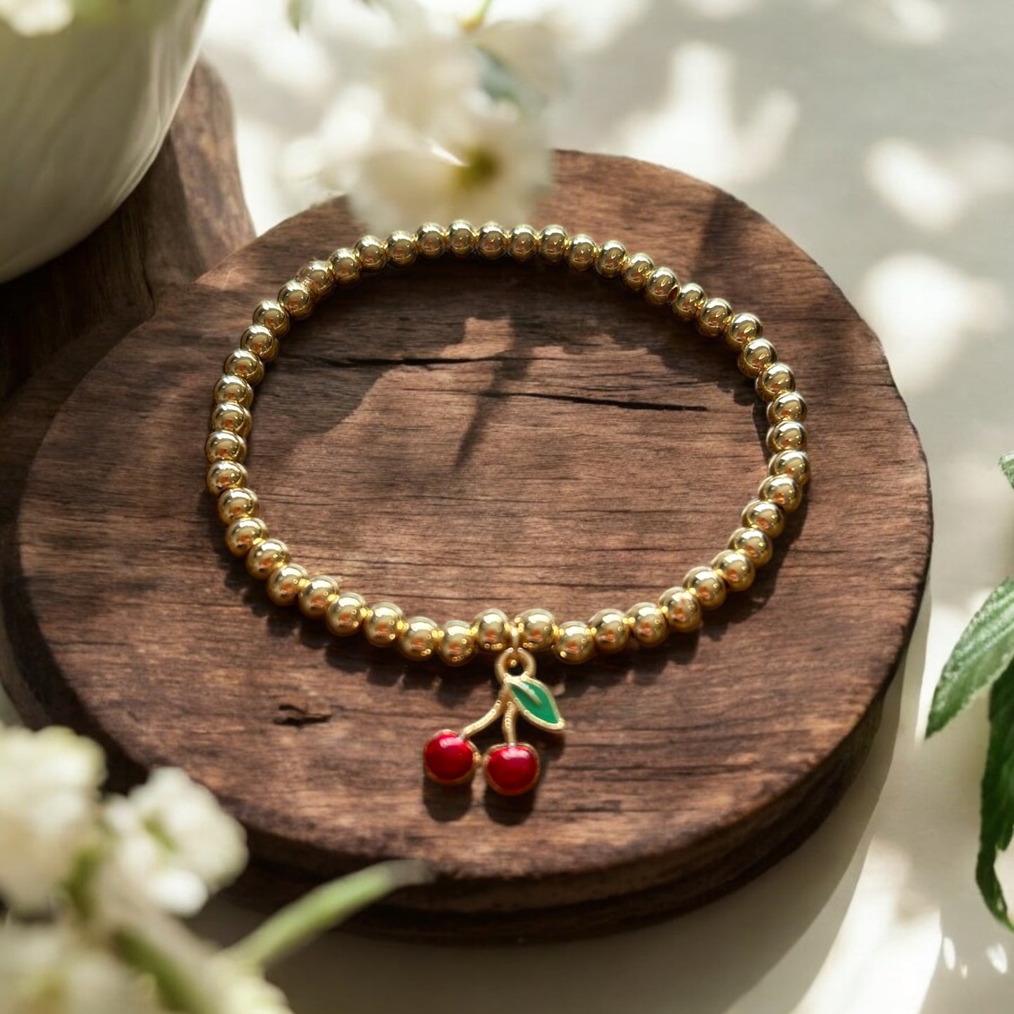 Freya Cherry Charm Bracelet