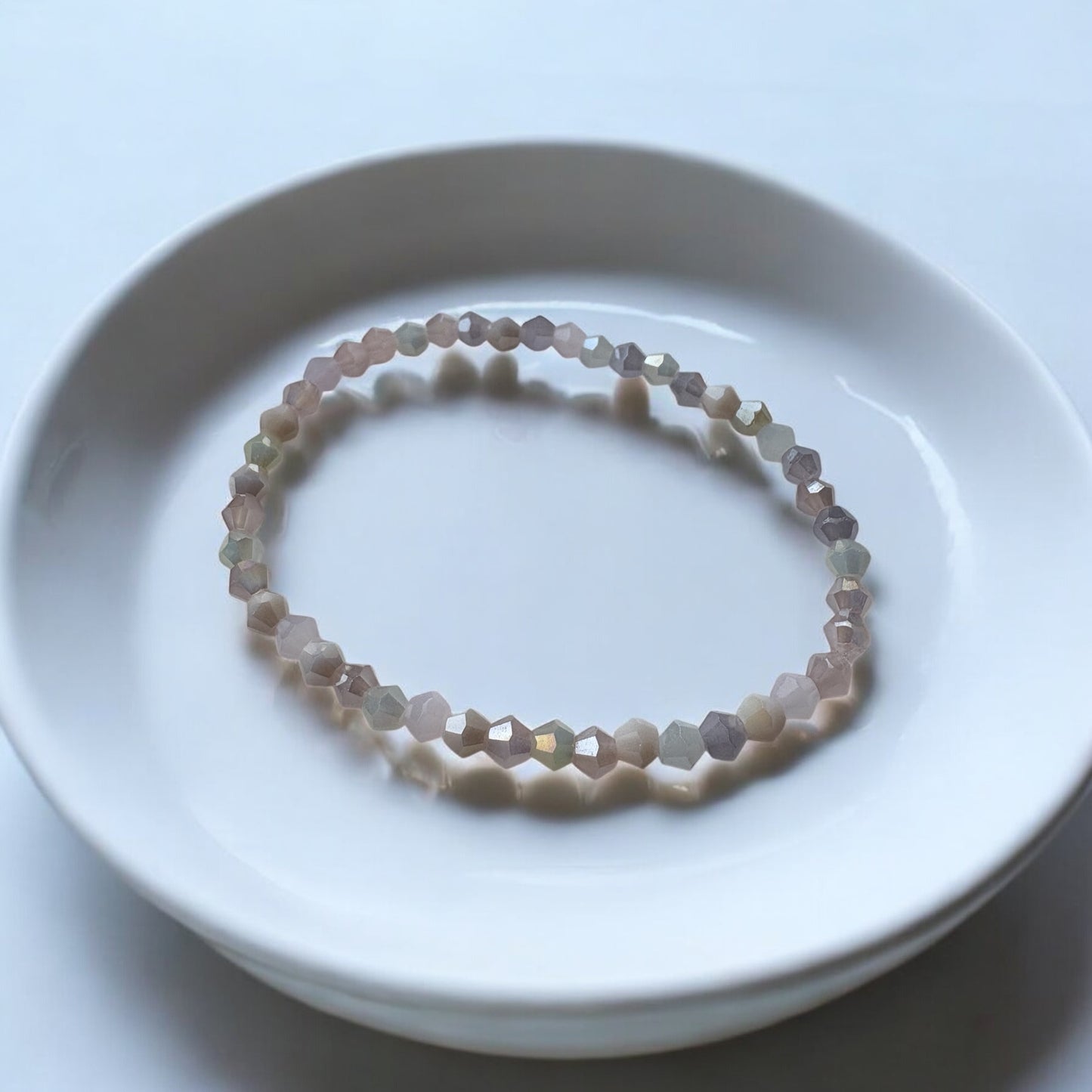 Soft Rainbow Beaded Bracelet