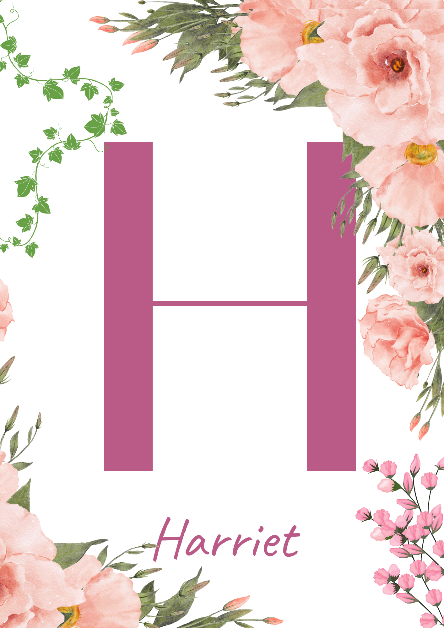 H Floral print