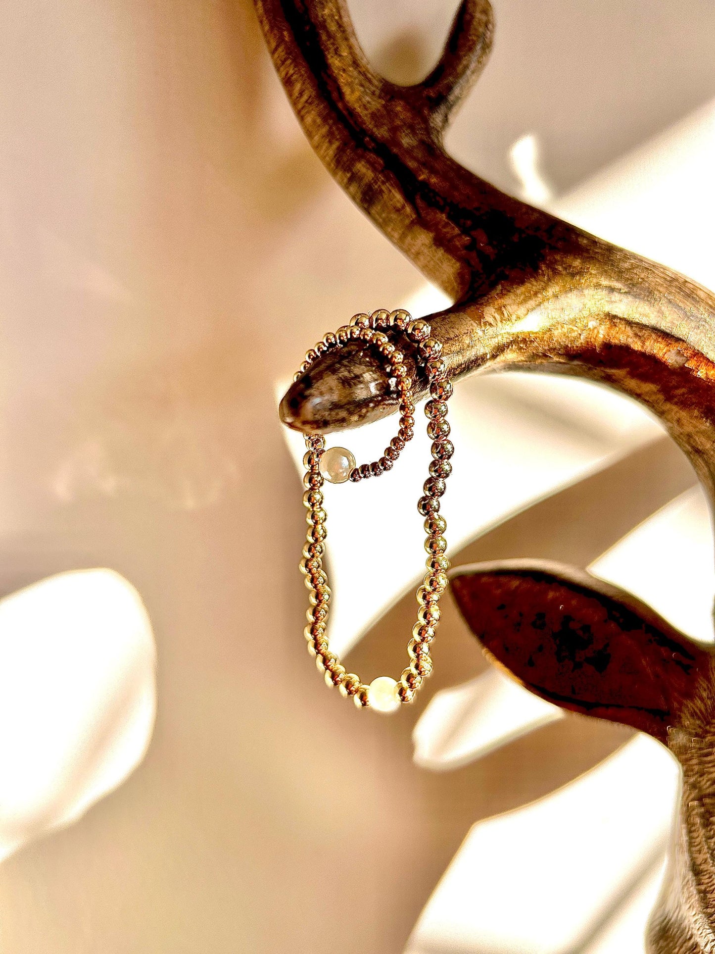Classic Stacking Ring With Large Faux Pearl