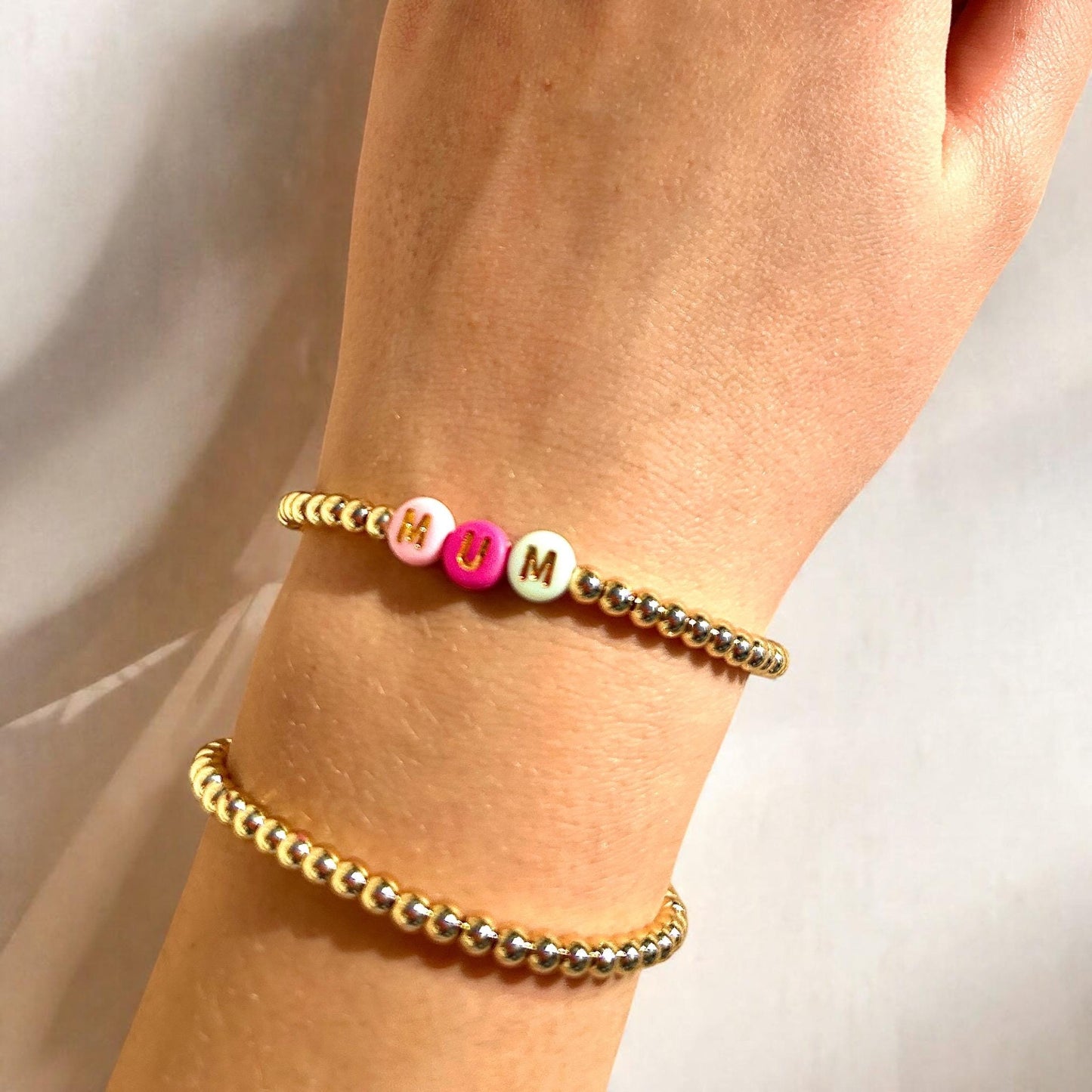 Personalised Mixed Coloured Bead Bracelet