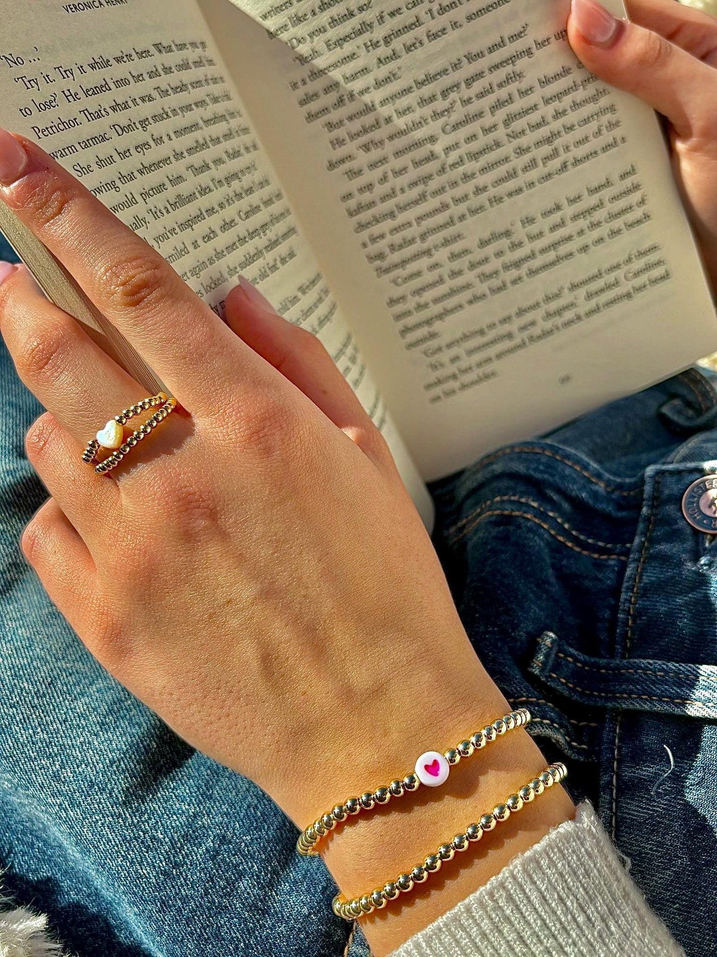 Love Heart Gold Bracelet Multiple Colours