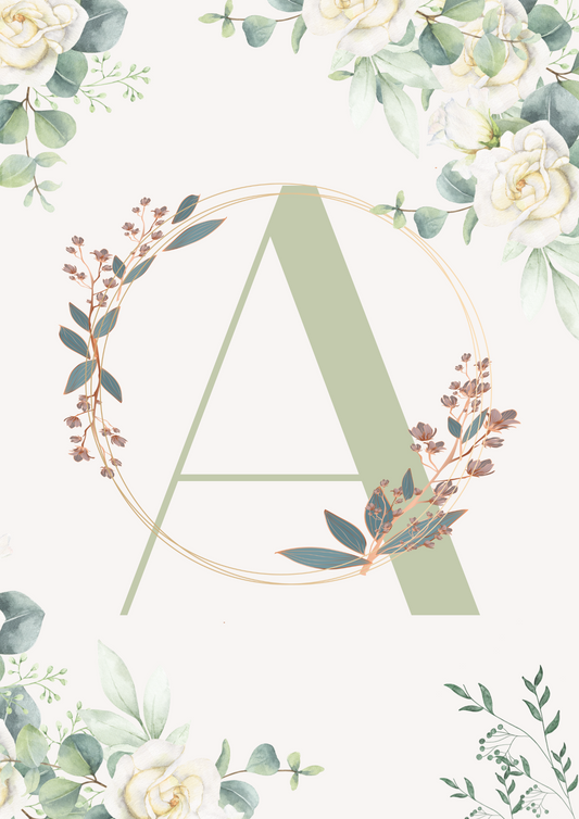 Floral Letter Green