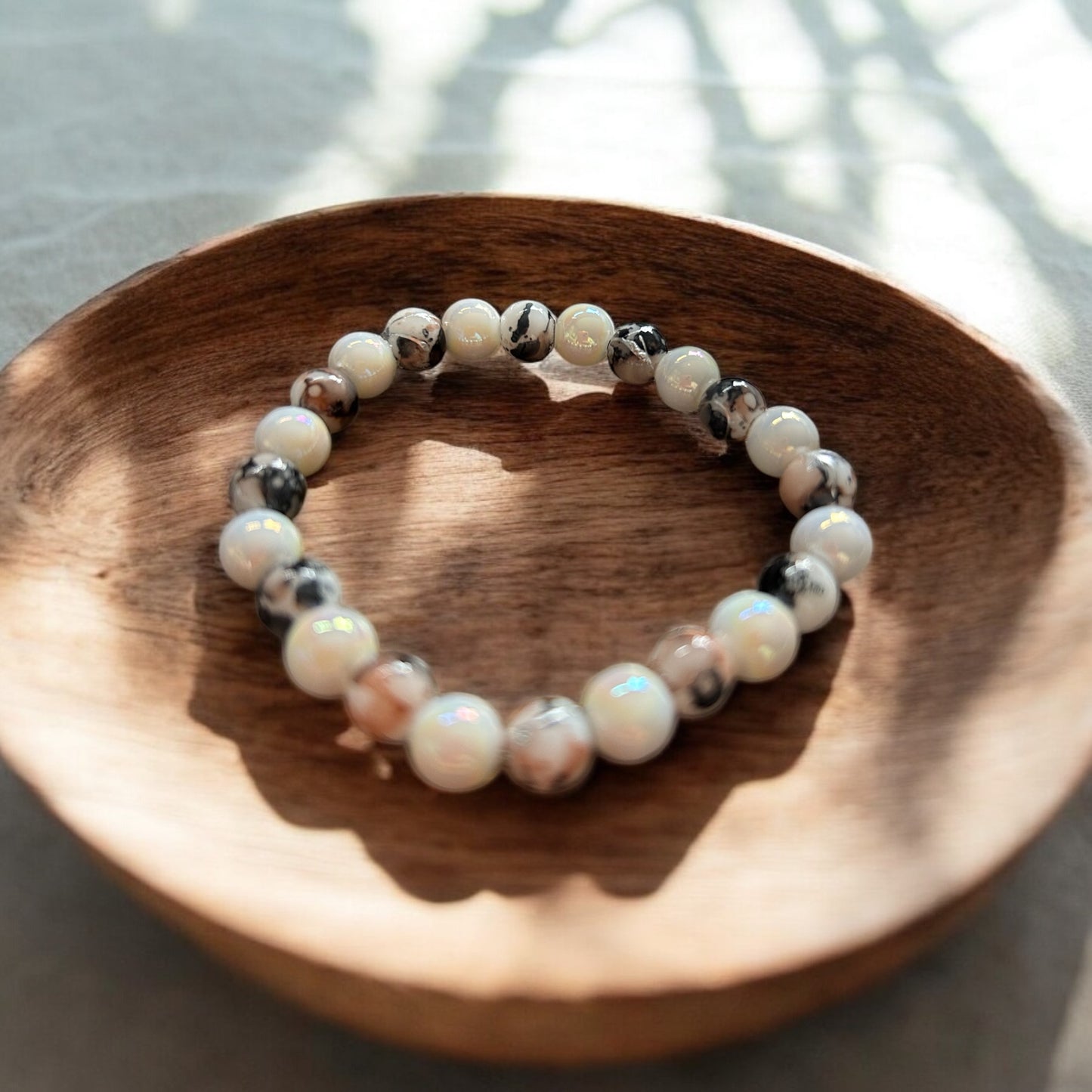 Pearl & Marble Bead Bracelet