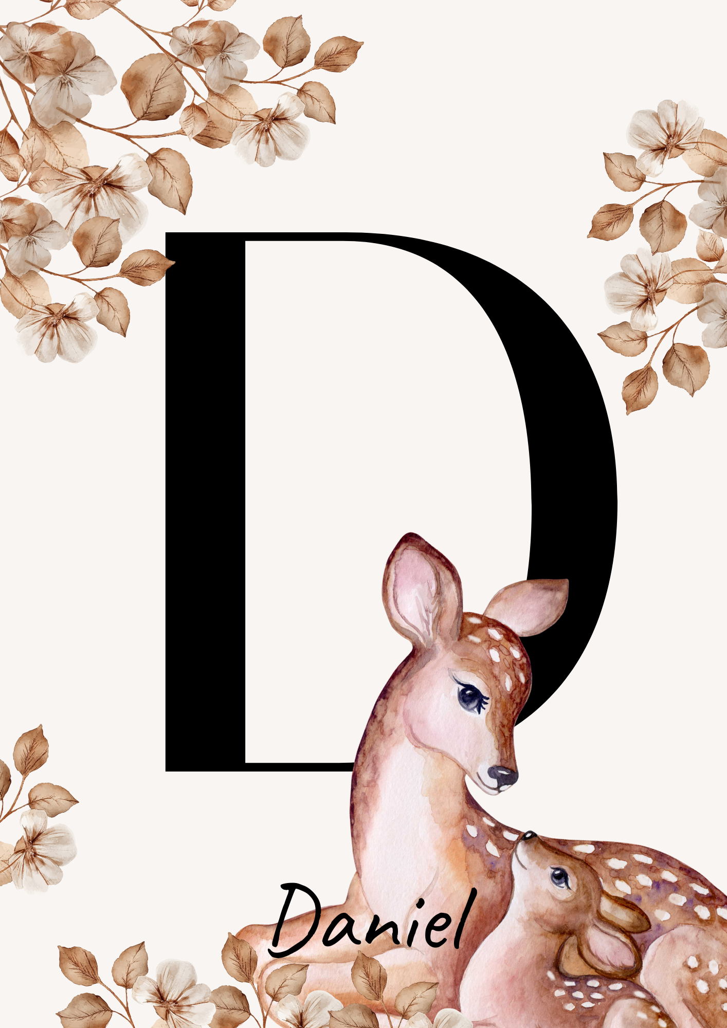 Personalised Animal Alphabet Print