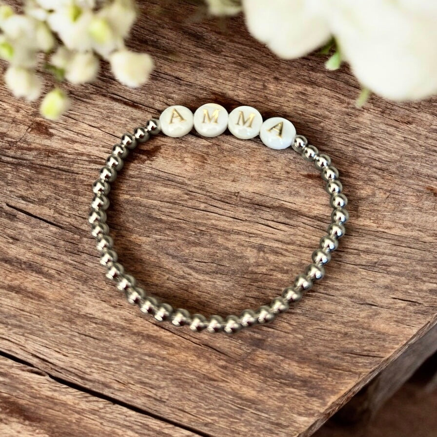 Personalised Name Bead Bracelet