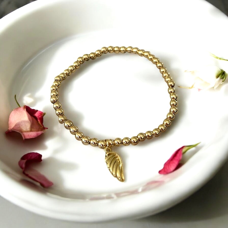 Forever Feather 18K Gold Filled Charm Bracelet