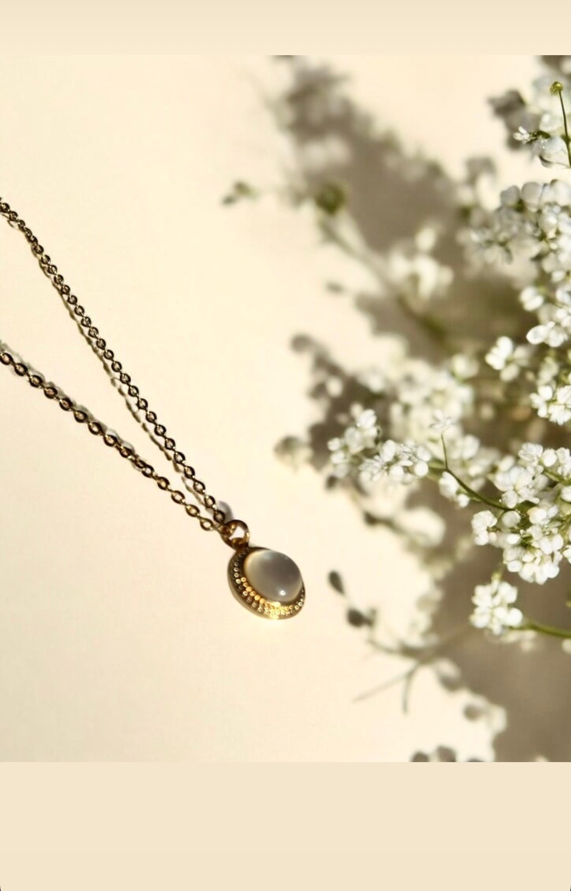 Whispering Pearl 18K Gold Plated Pearl Pendant Necklace