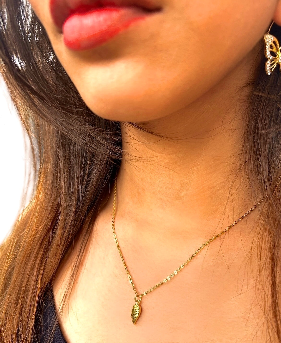 Forever Feather Necklace 18K gold filled charm