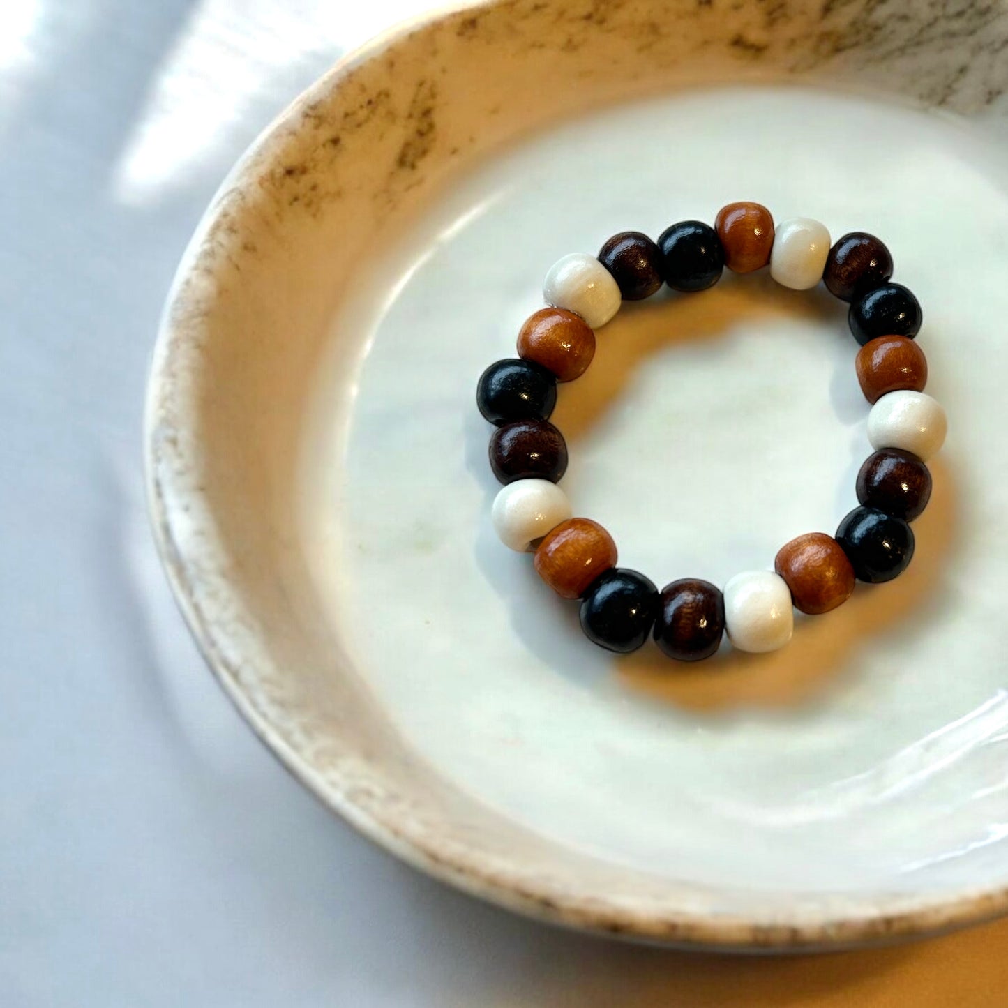 Multi Wooden Chucky Bead Bracelet