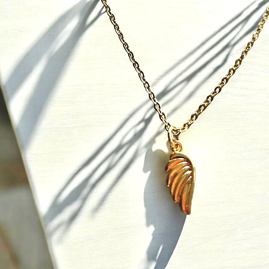 Forever Feather Necklace 18K gold filled charm