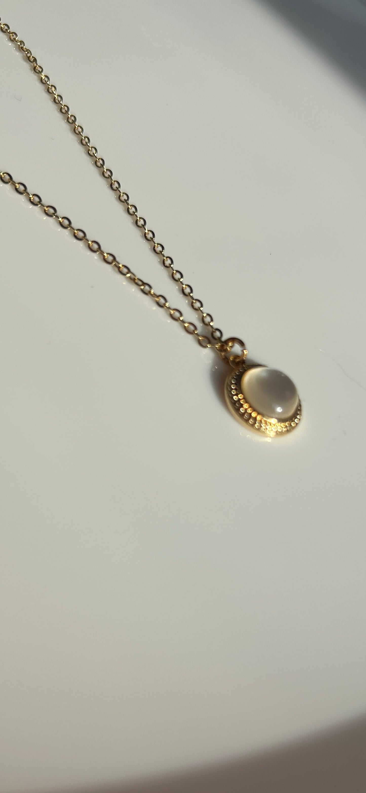 Whispering Pearl 18K Gold Plated Pearl Pendant Necklace