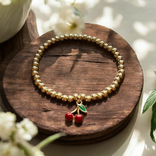 Freya Cherry Charm Bracelet