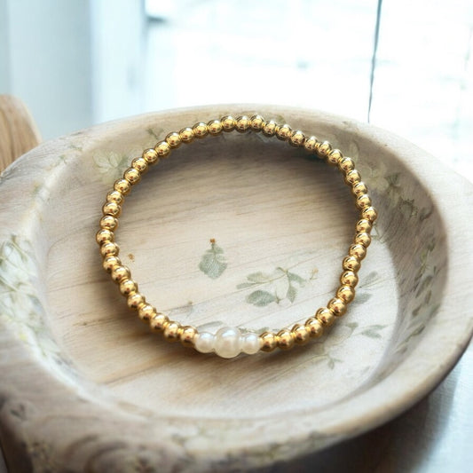 Faux Pearl Trilogy Bracelet