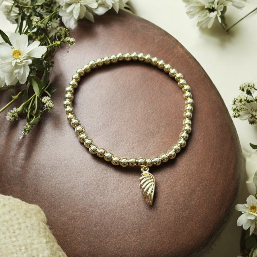 Forever Feather 18K Gold Filled Charm Bracelet