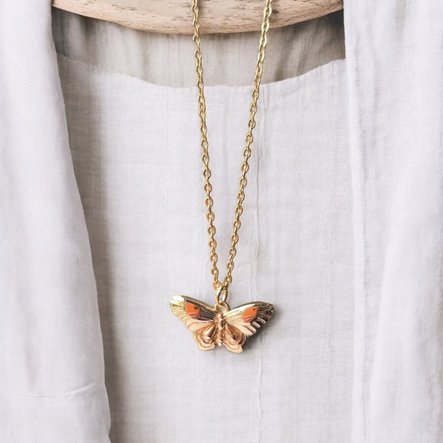 Butterfly Beauty 18K Gold Plated  Pendant Necklace
