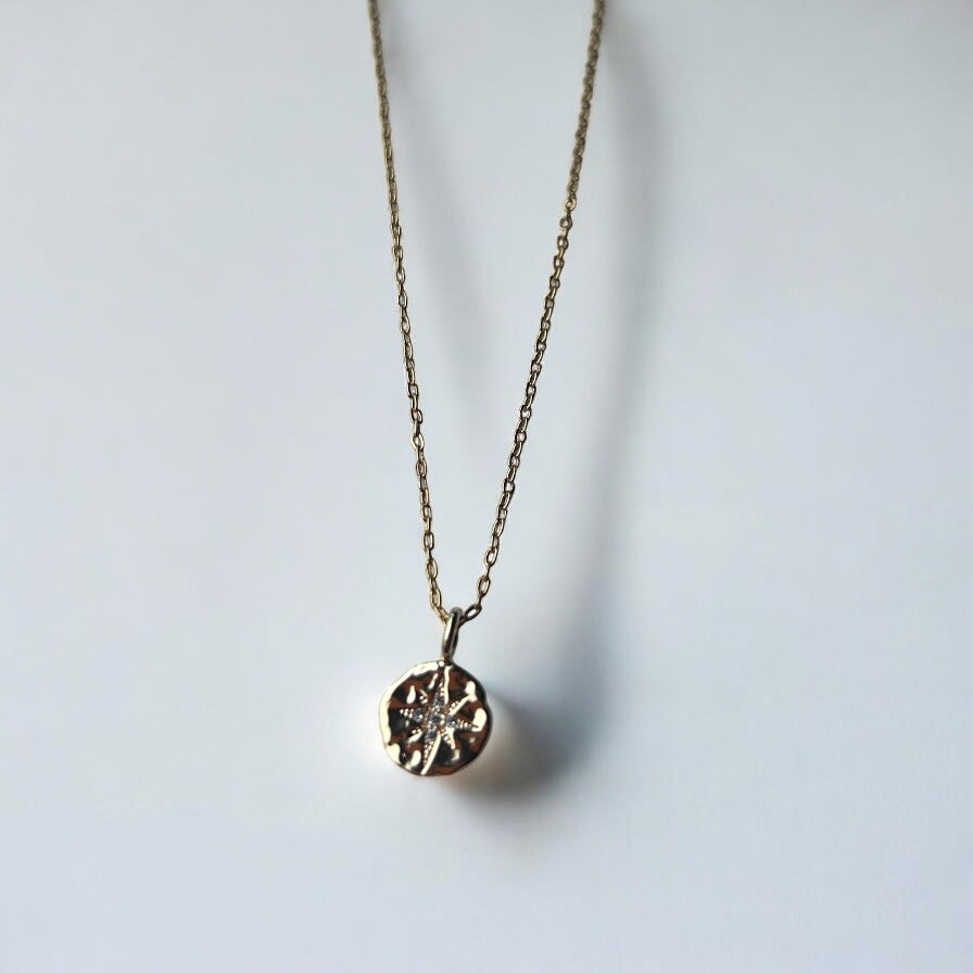 Celestial Glow Star 18K Gold Plated Pendant Necklace