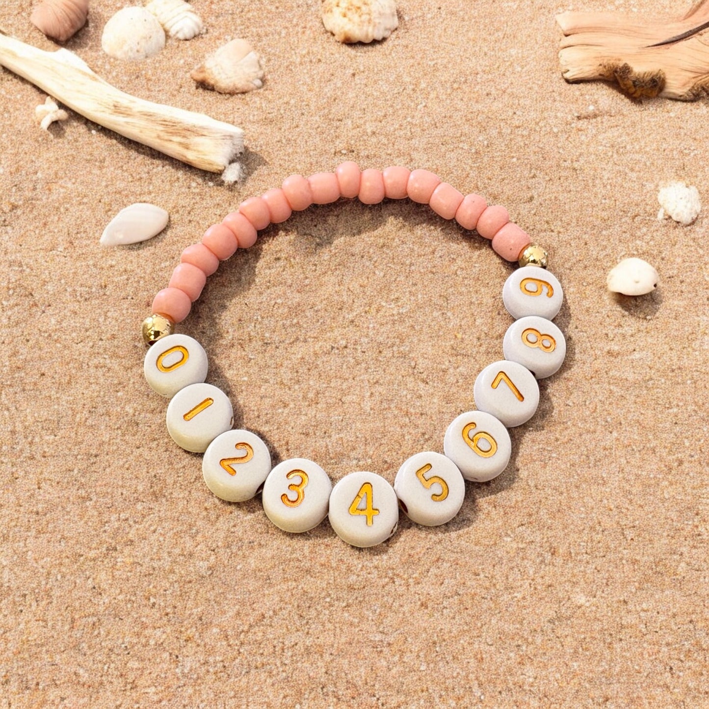 Safe Hands, Happy Hearts - White Gold Personalised Telephone Number Bracelet