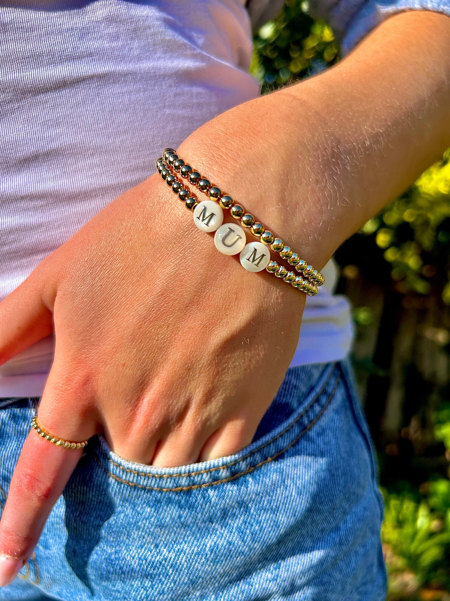 Personalised Name Bead Bracelet