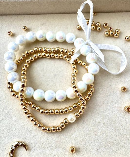 Christmas Set 3 Faux Pearls