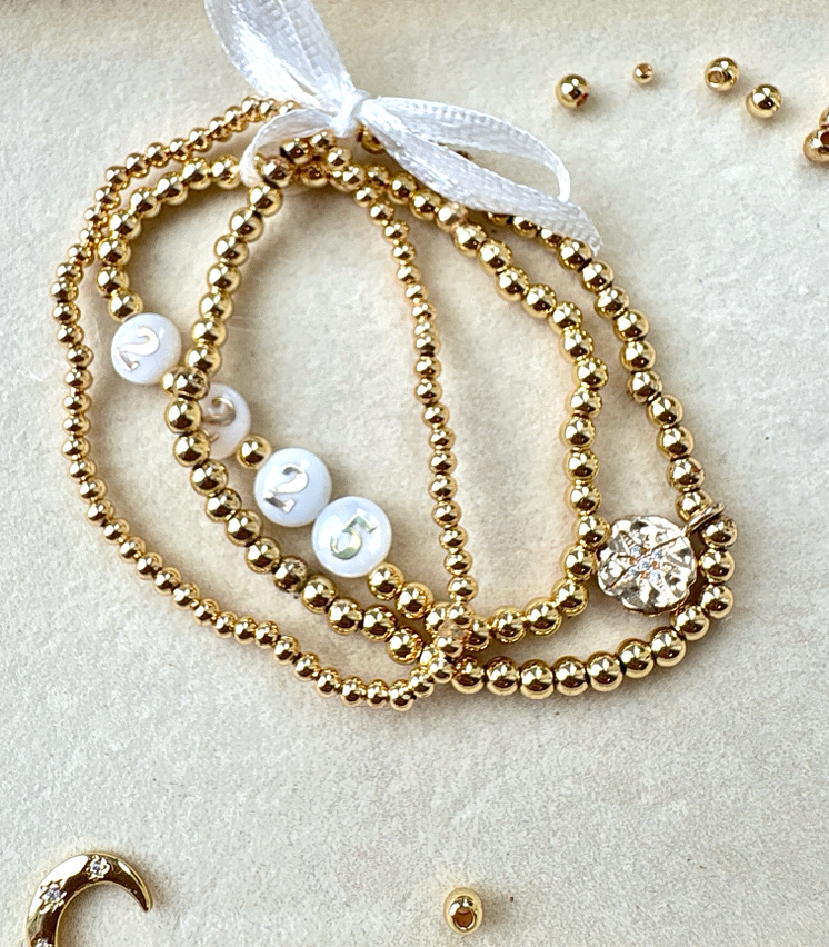 Christmas Set 5 Personalised date & Celestial Charm