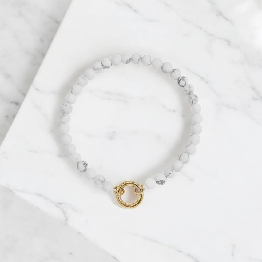 Shell Howlite Charm Keeper