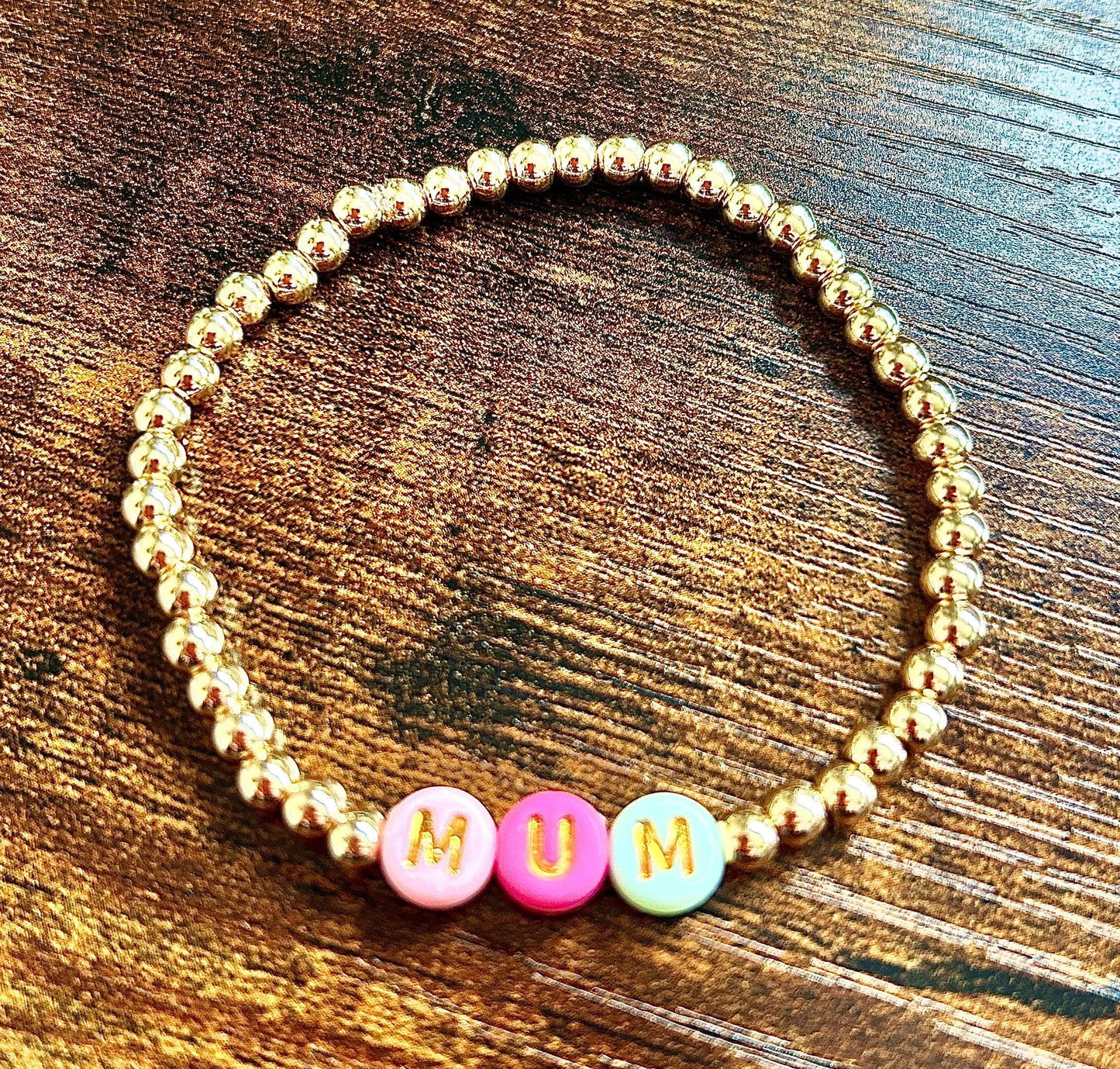 Personalised Mixed Coloured Bead Bracelet